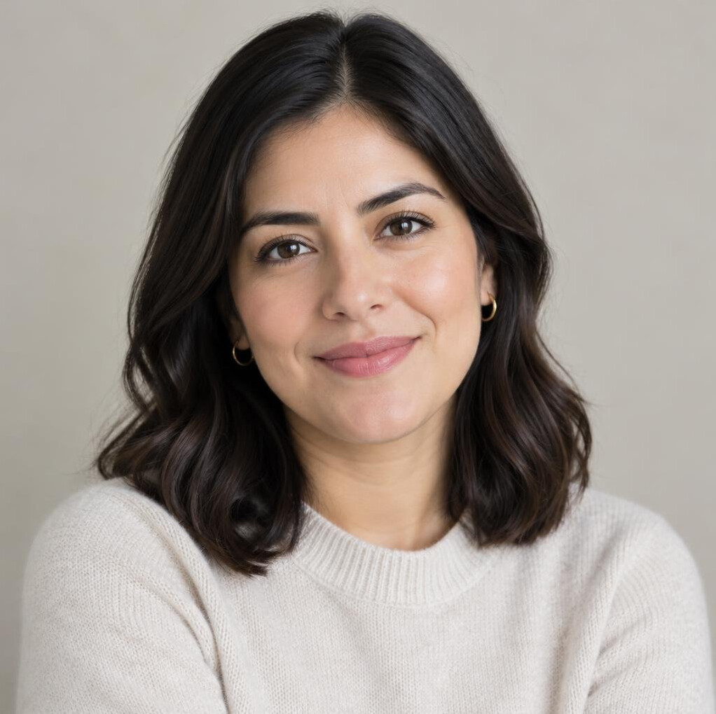 Portrait of a woman with a calm smile