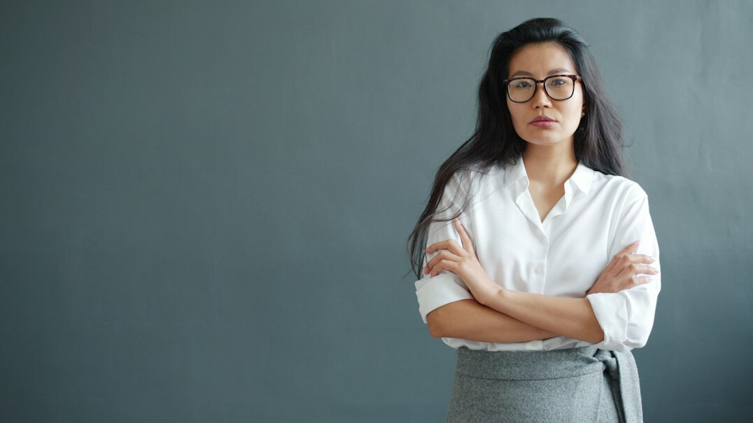 professional woman speaking confidently