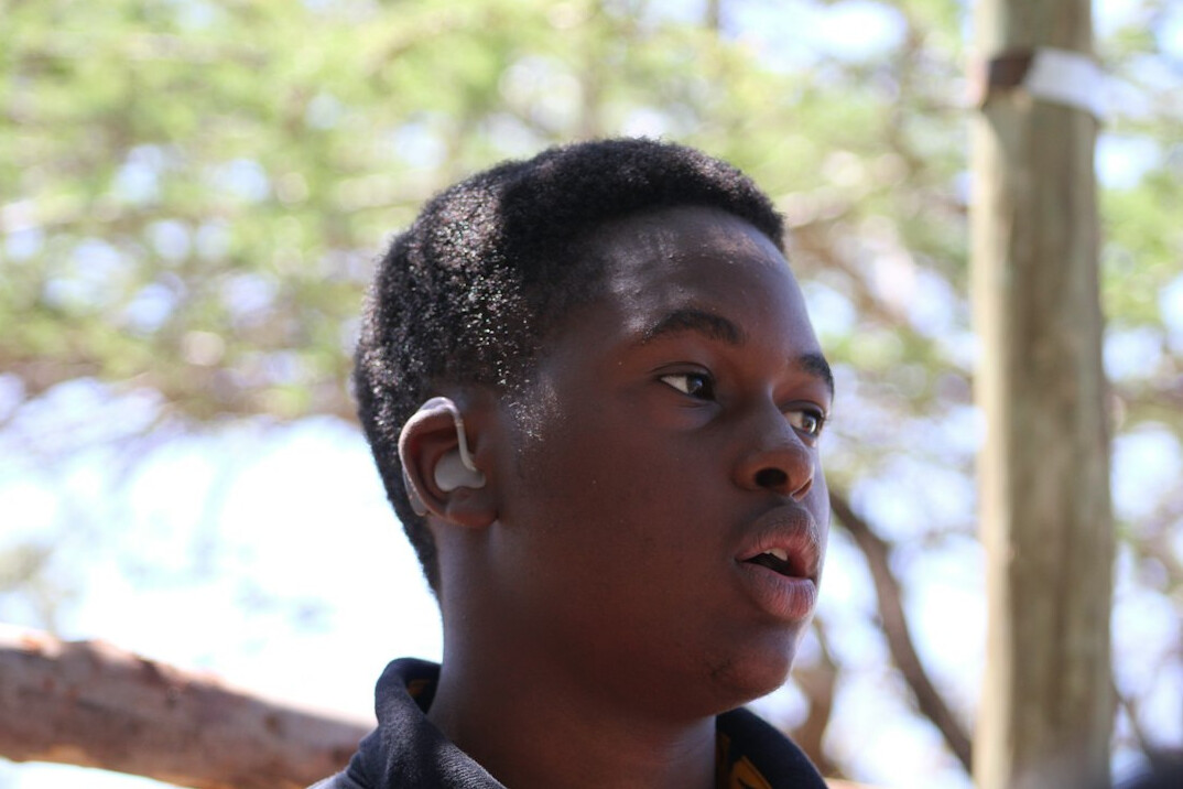 person listening attentively