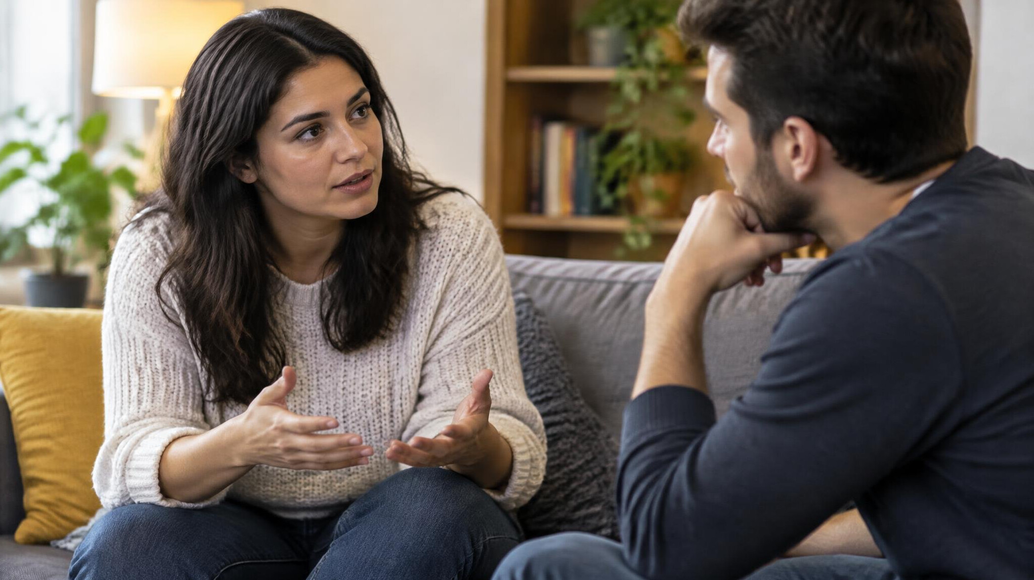 couple having deep conversation
